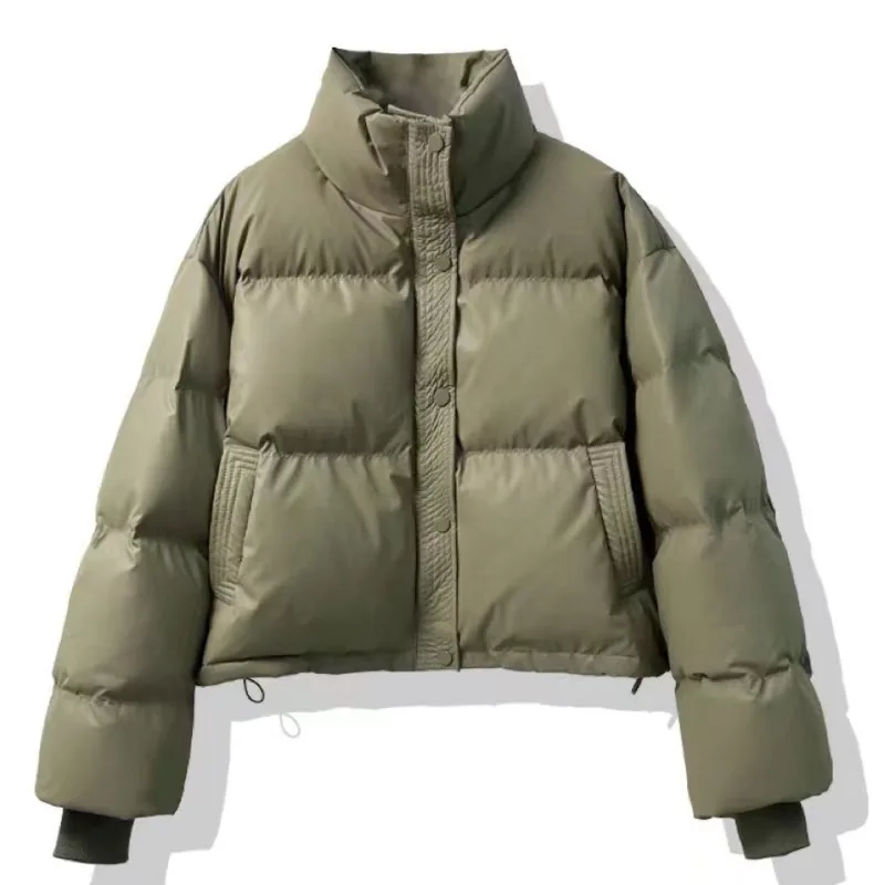 

New cotton clothing for women short style loose and thick bread jacket，4Colors
