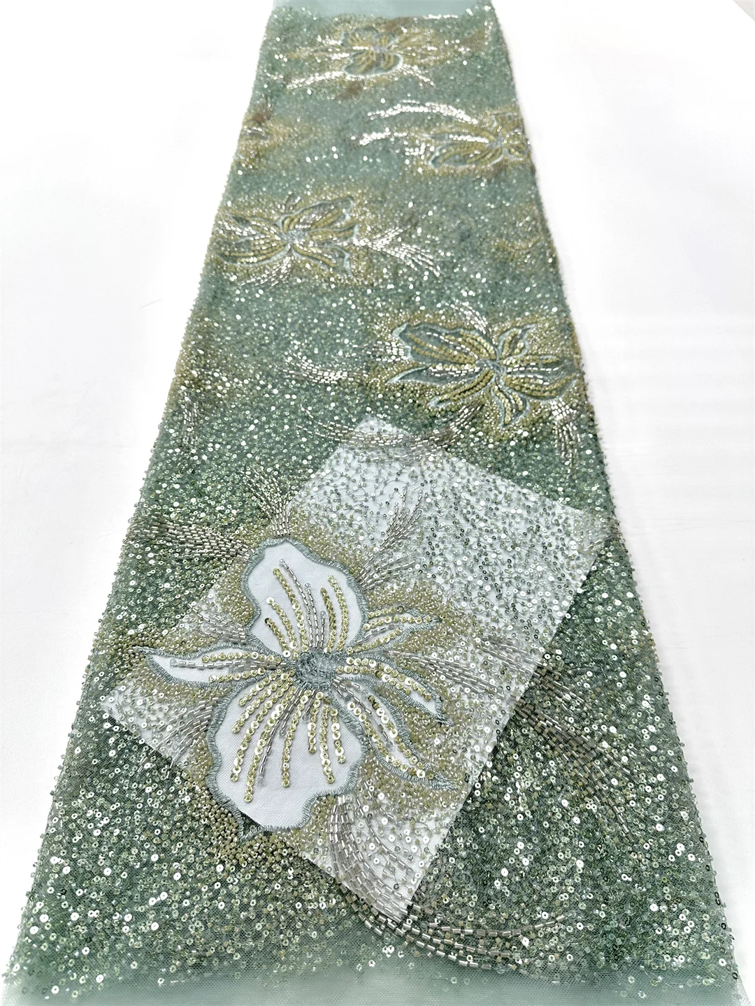 

Африканская кружевная ткань с блестками, роскошная вышивка, сетчатое кружево с блестками, горячая распродажа 2025, женская ткань для свадебного платья и одежды