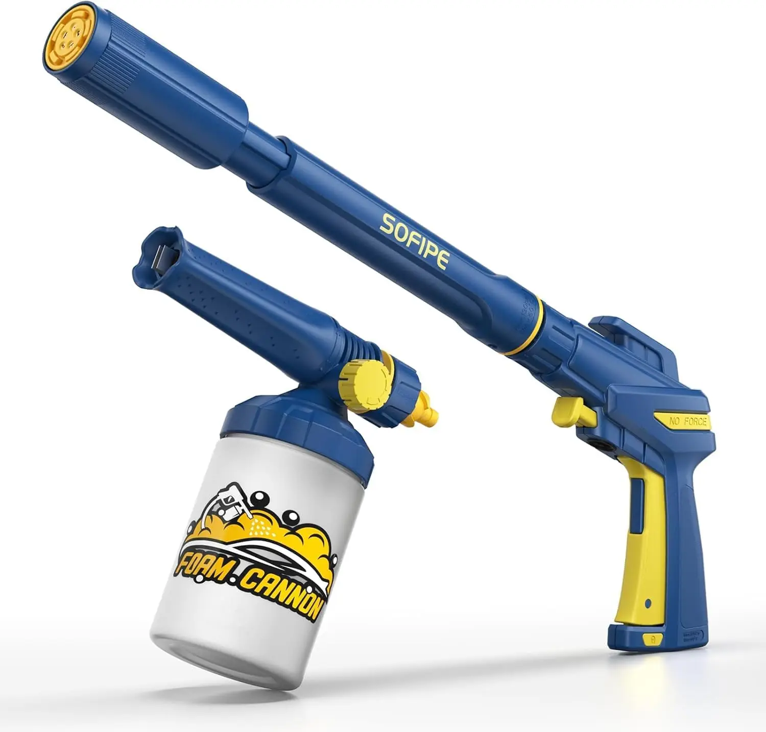 

5-in-1 Pressure Washer Gun with Foam Cannon, 5 Spray Nozzles, M22 & 3/8" Quick-Connect Adapters for Car & Home Cleaning