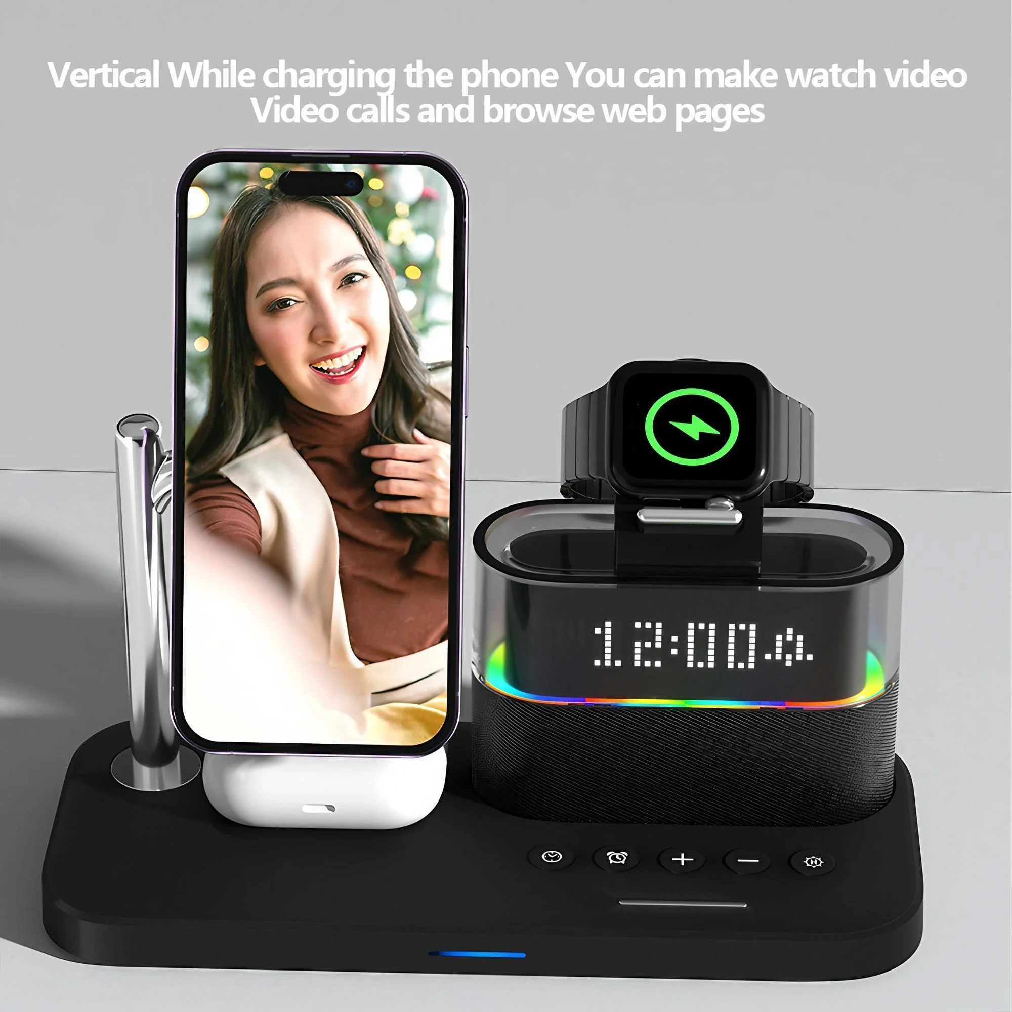 磁気ワイヤレス充電ステーション(iPhoneシリーズ12、1 - Smartwatch Phone Watches のレビューと価格