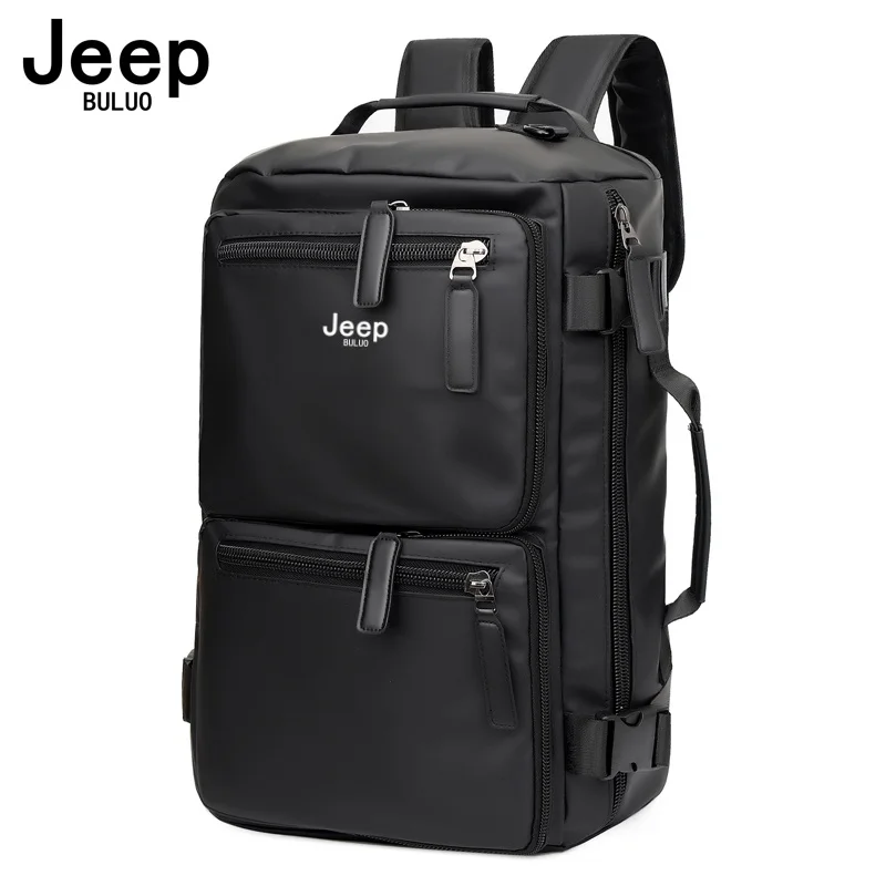 JEEP BULUO Fashion Brand Men\'s Large-Sized Backpack Hiking Cycling Yoga Fitness Room Sports Laptop Backpack Large New