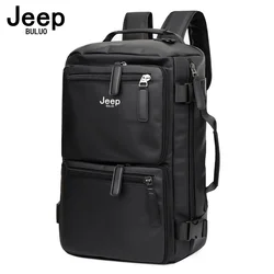 JEEP BULUO Fashion Brand Men's Large-Sized Backpack Hiking Cycling Yoga Fitness Room Sports Laptop Backpack Large New