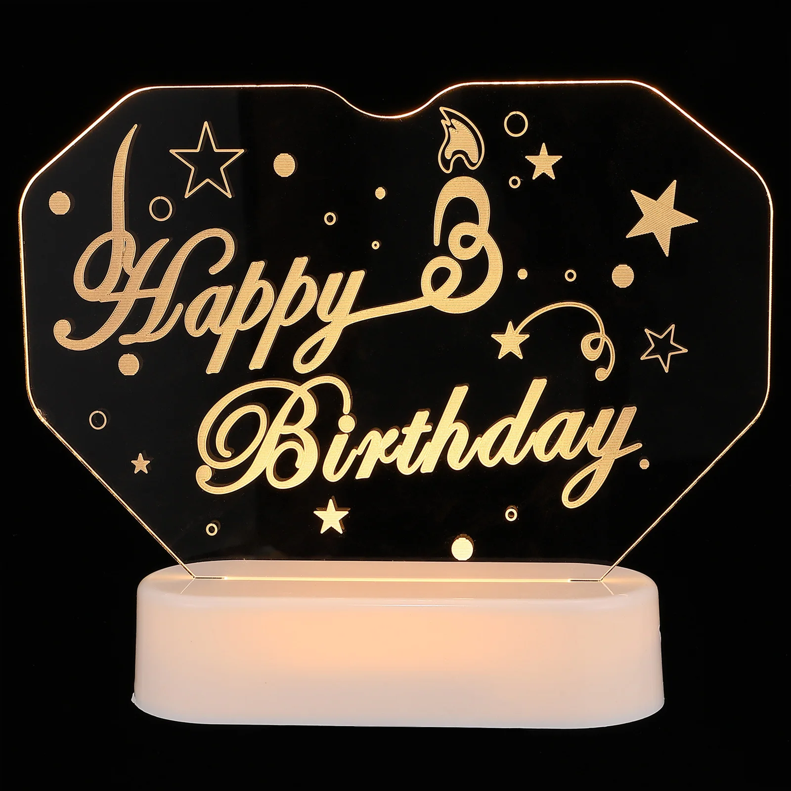 

Happy Birthday Light Up Sign Sturdy Structure Break Resistant Perfect Gift for Birthday Parties and Home Decor
