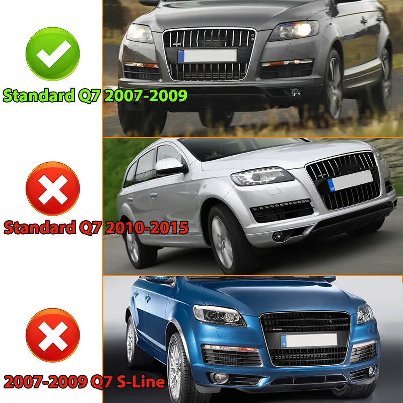 MAGICKIT Front Fog Light Grille Mesh Cover For Audi Q7 Standard Model 2007 2008 2009 Left Right Side CAR Accessories