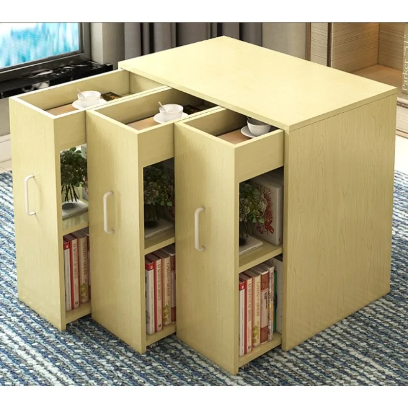 Seam storage cabinet Pull-out mobile with door Small bookcase rack Table side cabinet Low locker Small apartment locker Narrow