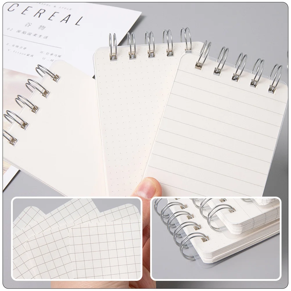 

4pcs Small Spiral Notebook Tearable Pages Portable Writing Pad Index Cards Student Supplies Pocket Notepad For Daily Planning