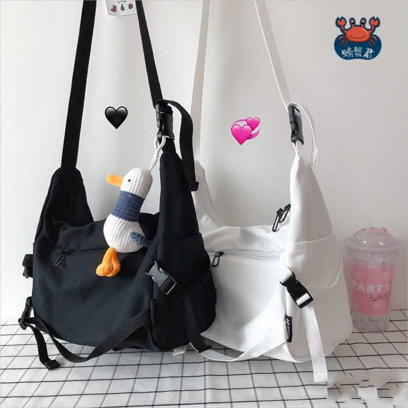 Women Simple Crossbody Bags Cute Casual Satchel Girls Hand Shoulder Messenger Bag Women Canvas Diagonal Cross School Bag Purses