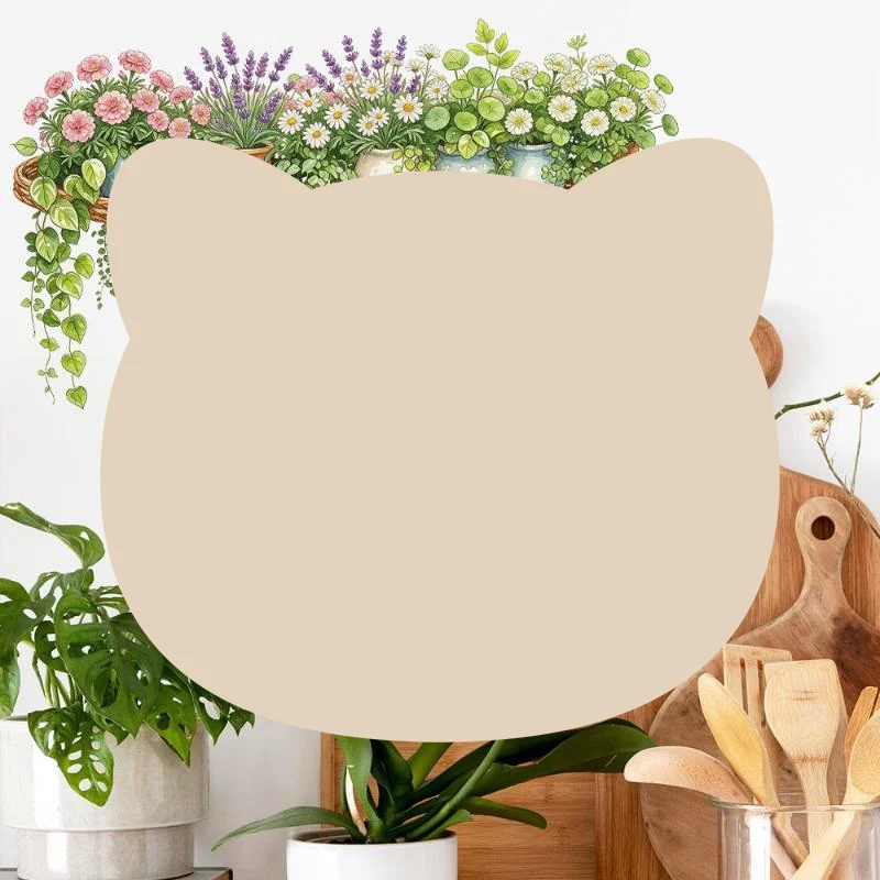Potted Green Plant Wall Decal Realistic Design Self Adhesive For Living Room Bedroom Home Decor Fresh Delightful Feeling