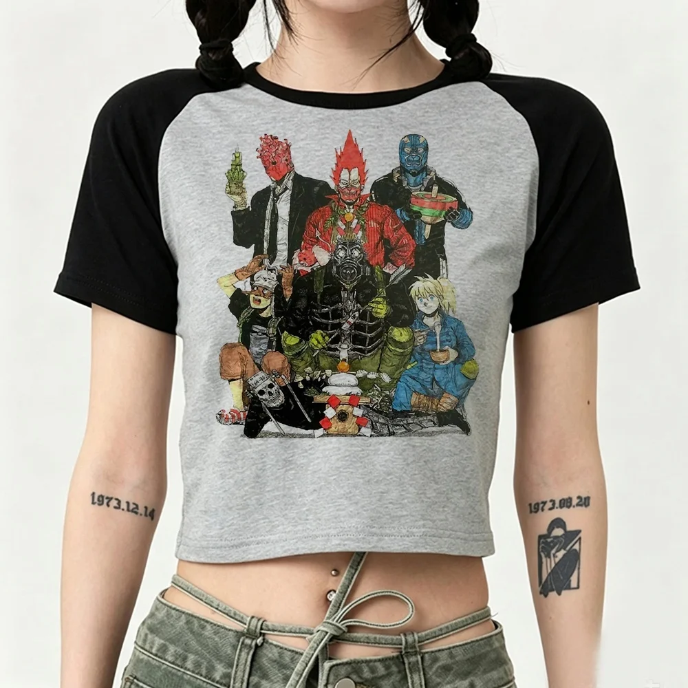 Dorohedoro crop top female anime korean fashion goth cheap vintage shirt y2k kawaii gyaru alternative  cute