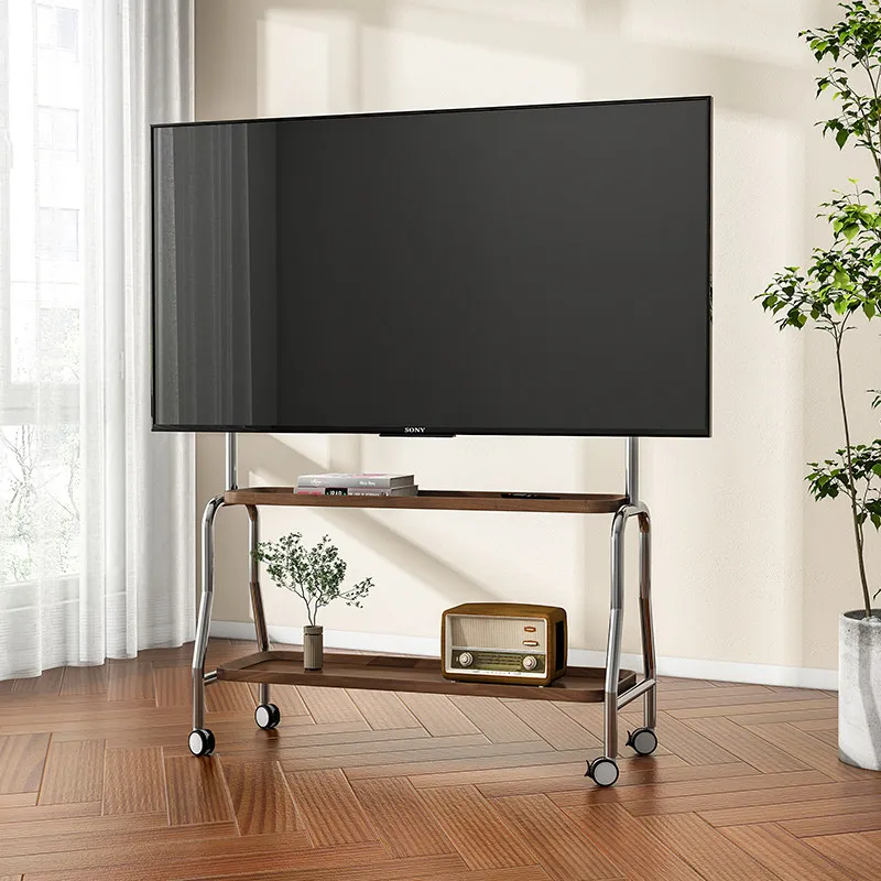 Floor Bracket Movable Stainless Steel Roller tv stand monitor stands Rtv cabinet removable tv cradle living room furniture rooms