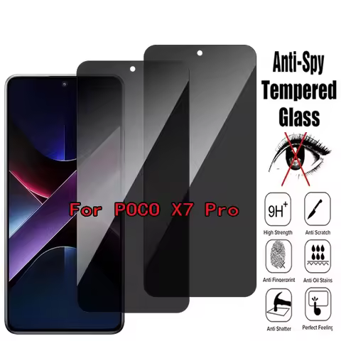 1-2Pcs For Poco X7 Pro Privacy Screen Protector X6 X5 M7 M6 Pro M5 M5S F7 F4 Anti-spy Tempered Glass Film Poco M6 X6Pro M6 X3NFC