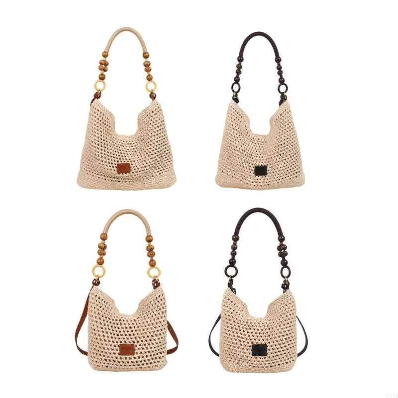 

Large Capacity Shoulder Bag for Women Vacation Bag Beach Bag Girls Casual Crossbody Bag Armpit Bag Straw Bag 547A