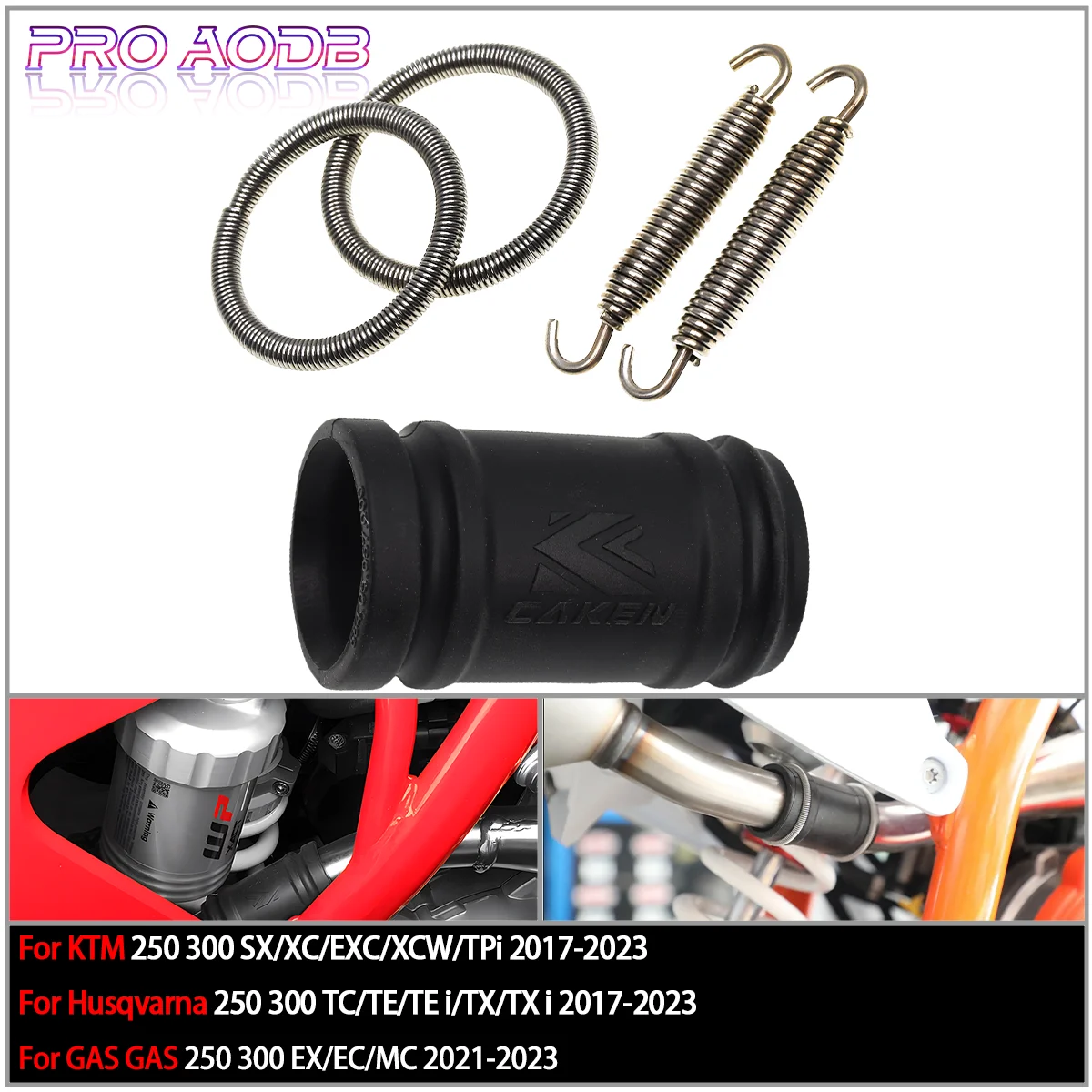 Motocross Exhaust Pipe Tailpipe Seal Ring Spring Exhaust Kit For KTM SX XC EXC XCW TPI 250 300 For Husqvarna TC TE TX 2017-2023