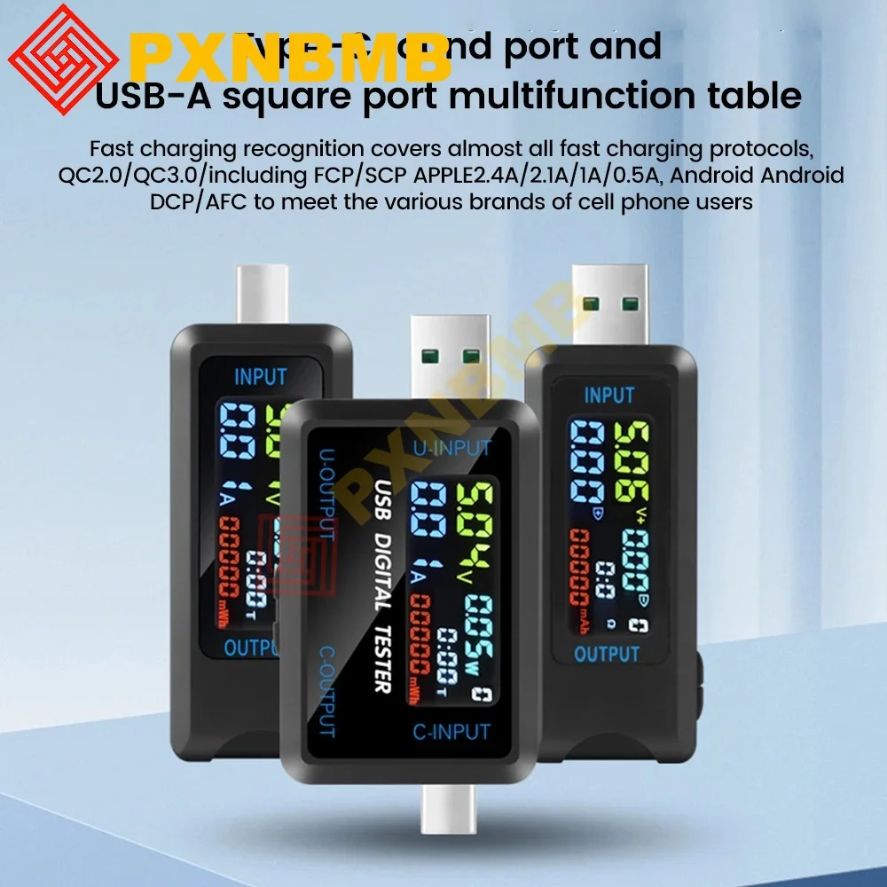 

Voltage Meters Current Voltage Capacity Battery Tester USB Volt Current Voltage Doctor Charger Capacity Tester Meter Power Bank