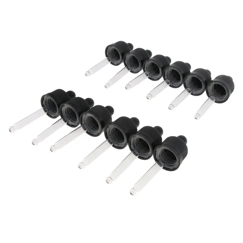 12 szt. Szklane pipety do oczu z zakraplaczem do olejek do masażu perfum olejki eteryczne z zakraplaczem