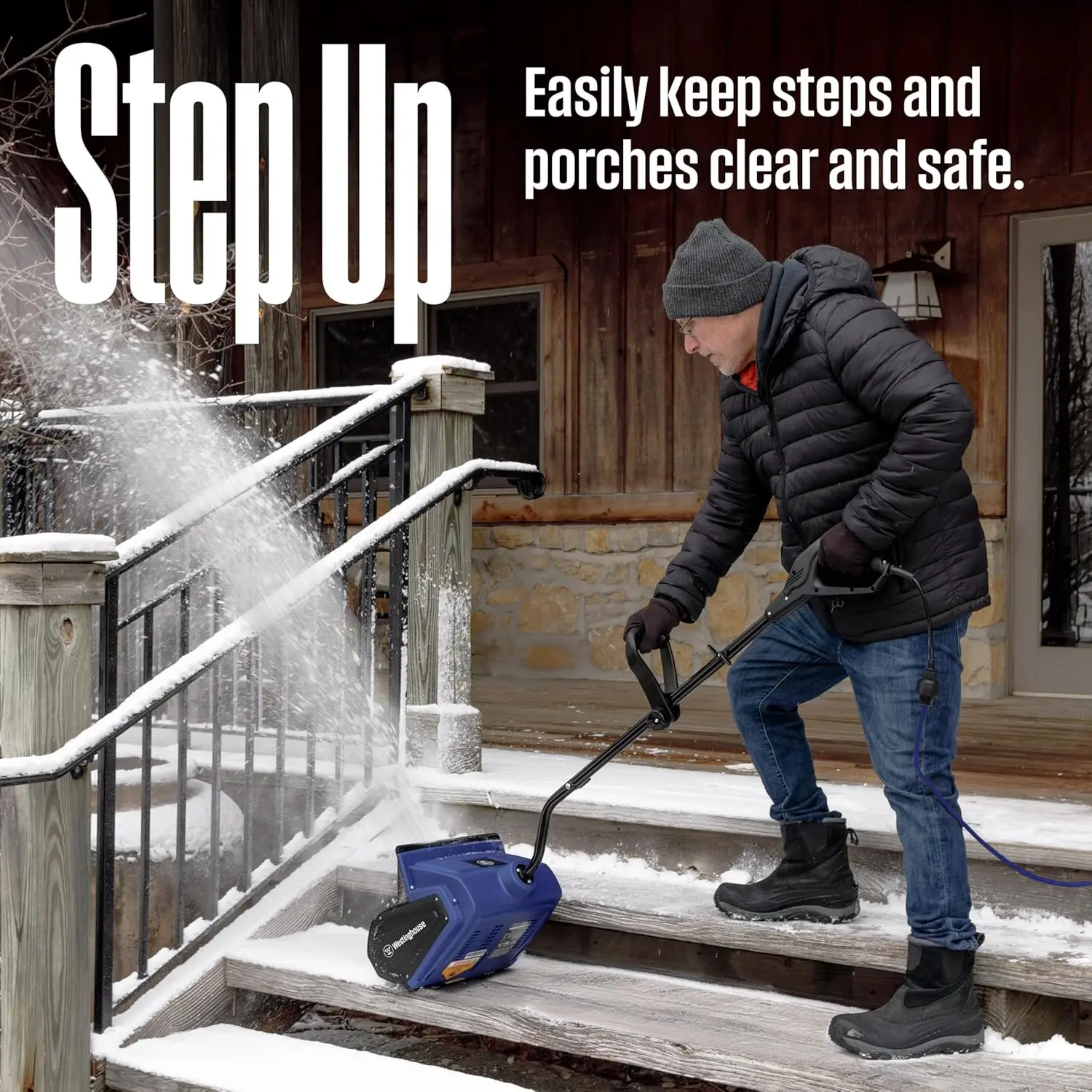 WSnow13S コード式電動除雪機、幅13インチ、投擲距離20フィート、430ポンド/分 - 私道、階段、歩道、ポーチ