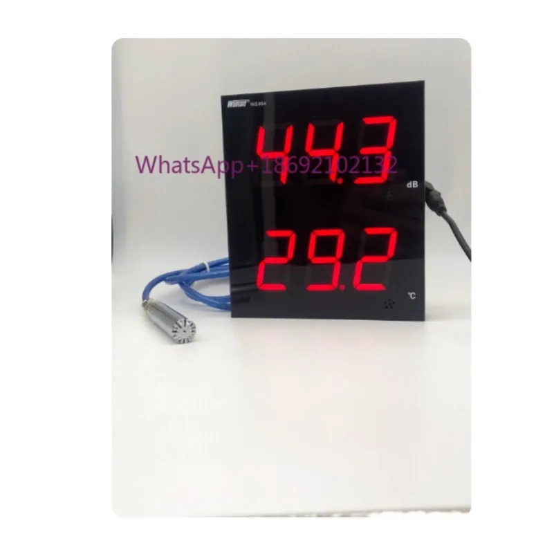 Synchronous Dual Display Noise Meter Wall Mounted Decibel Meter Sound Tester Displays WS854 Both Inside and Outside Simultaneous