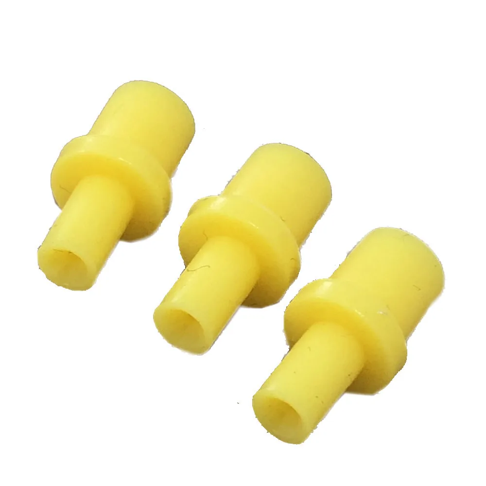 10pc Yellow Syringe silicone soft  pumping air hollow joint part rubber connector 4 4.0 4mm ciss inkjet cartridge cleaning  tool