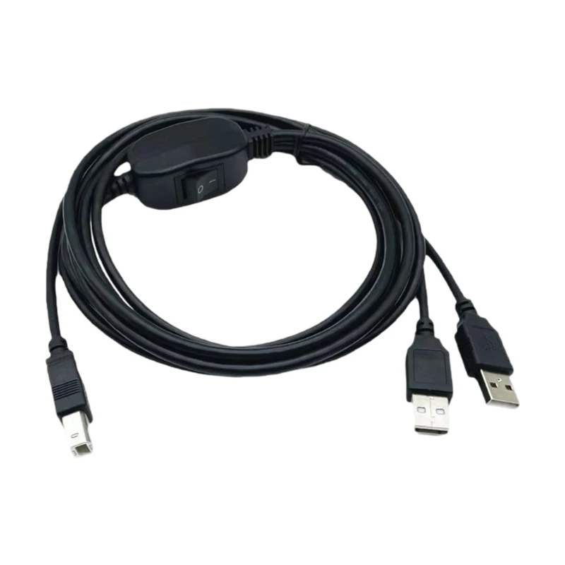 D5BB USB Printer Sharing Cable for Two Computer Desk Printing Use