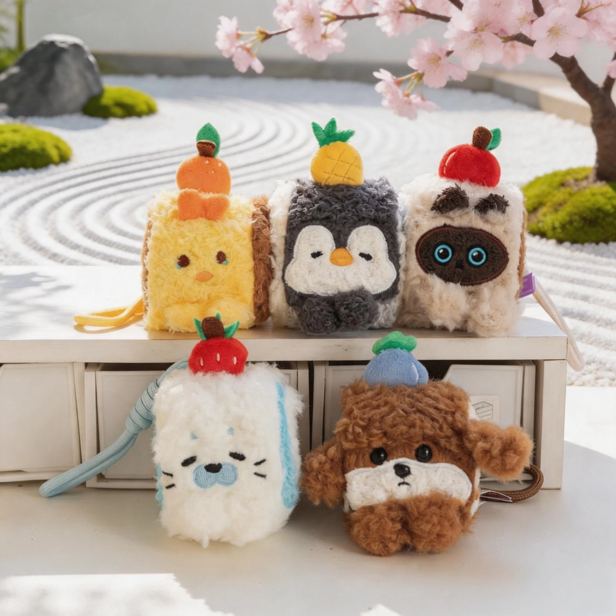 

Kawaii Cute Plush Animal Keychain Toy Cartoon Dog Cat Chick Penguin Stuffed Doll Pendant Bag Charm Key Ring Gift for Kids Girls