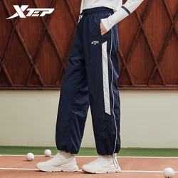 Xtep Woven  Trousers For Women 2024 Spring Classics Casual Women's Sporty Sweatpants  England Style Outdoor Bottoms 876128980083