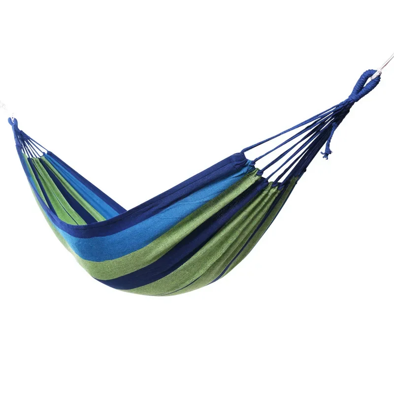 Amaca da esterno amaca da giardino portatile sport Home Travel Camping Swing Canvas Stripe Hang Bed Hammock Double Single People