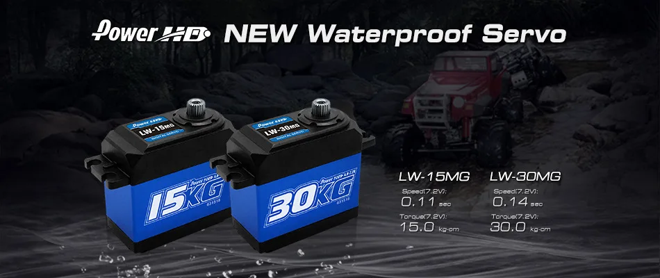 New PowerHD LW15MG Full Waterproof Metal Tadamiya Rally Car Servo Off-Road Vehicle Short Truck Ship Model