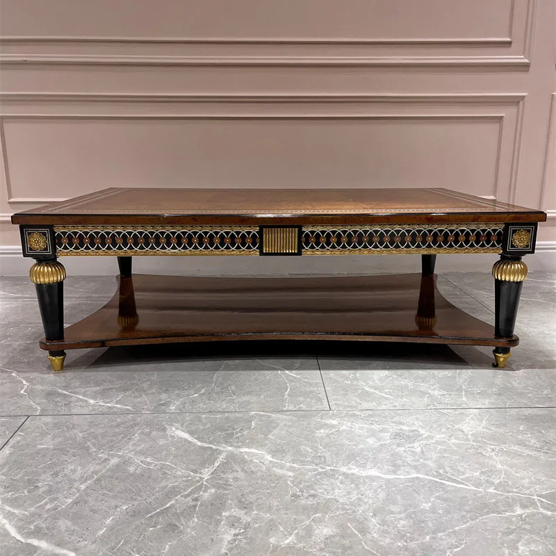 French rectangular coffee table imported peach blossom heart living room sofa coffee table complete furniture