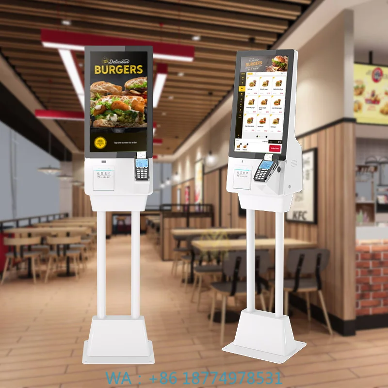 Automatic Kiosk Self Service Restaurant Fast Food Ordering Self Service Payment Kiosk Machine Self Ordering Kiosk