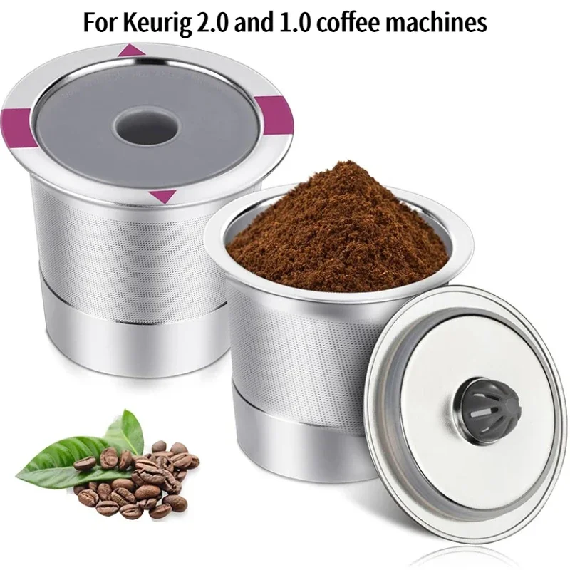 

Reusable K-cup and coffee pods, universal stainless steel K-cup suitable for Keurig 2.0 and 1.0 coffee machines