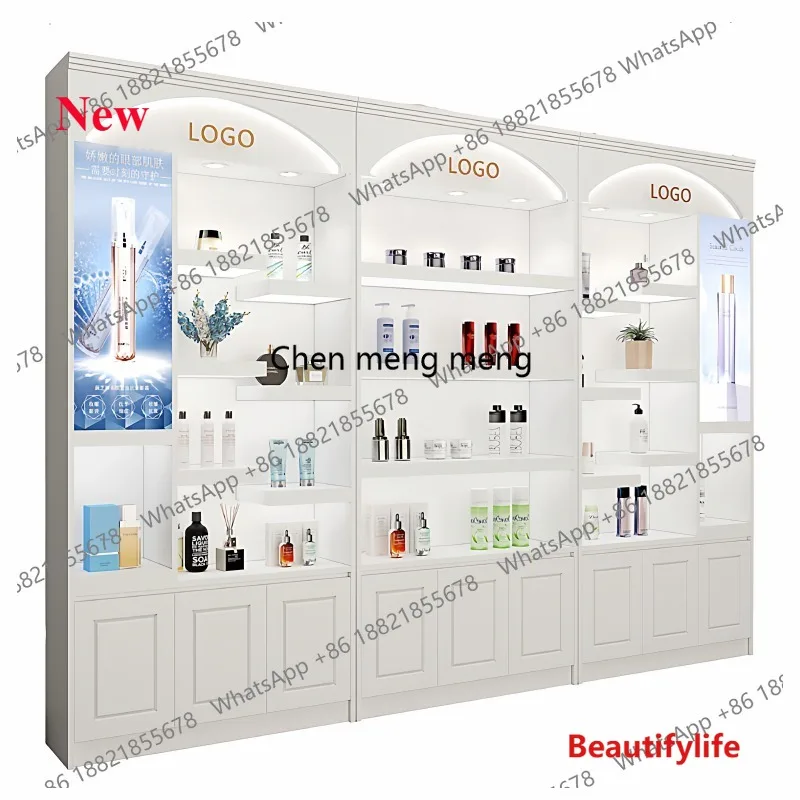 

Современный минималистичный витринный шкаф A55 для косметики, в стиле скандинавский, для салонов красоты и маникюрных студий, высококачественная офисная мебель