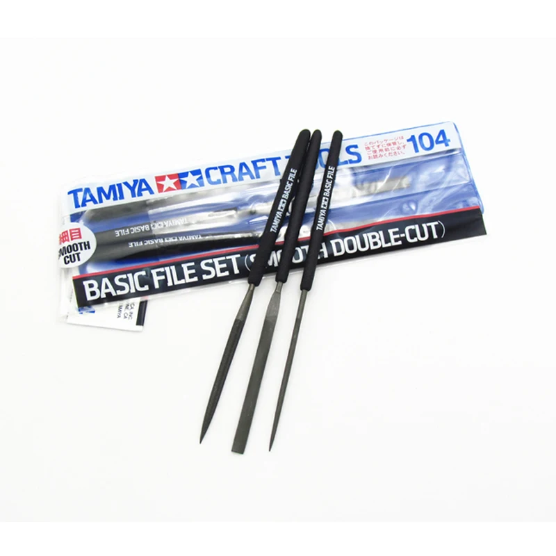 Tamiya 74104 di Base Set di File (Liscio Doppio Taglio) Strumenti del Mestiere