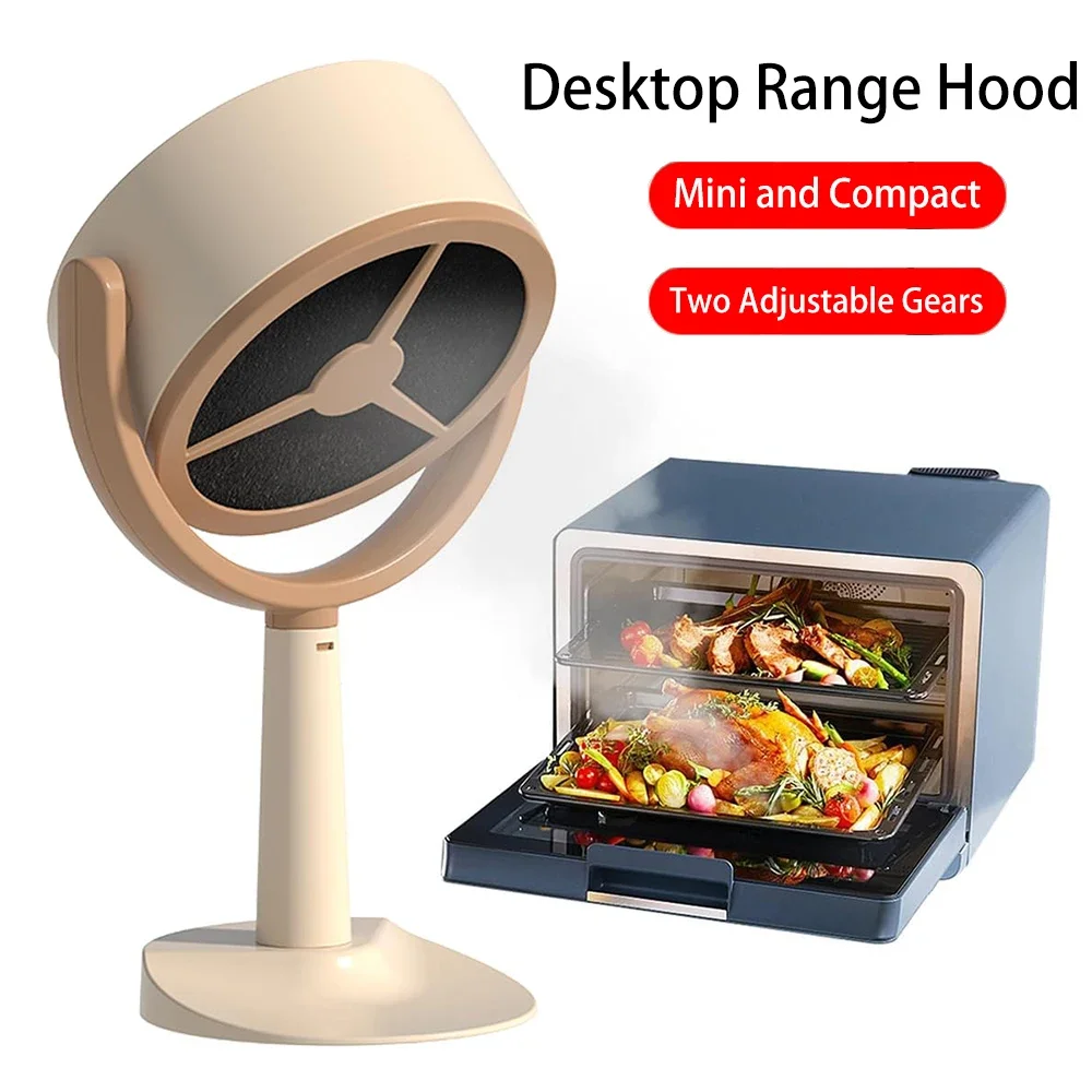 

Desktop Range Hood Extractor Exhaust Portable USB Charging Small Cooker Hood Adjustable Angle for Indoor BBQ Hot Pot