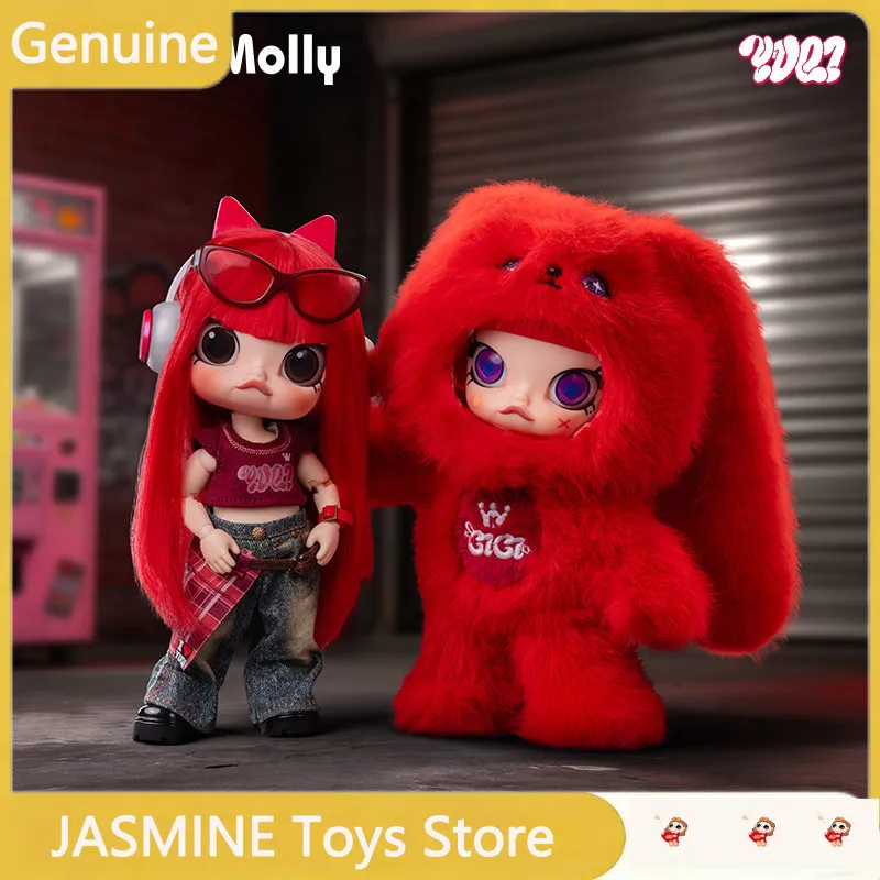 

Original POPMART MOLLY × YUQI Series 1/8 Movable Doll Toy Fans Collectibles Ornaments Birthday Surprise Gifts