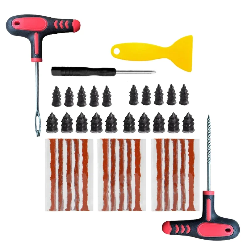 

Motorcycle Tire Repair Kit car Puncture Plug Tools Tyre Puncture Emergency for Tire Strips Stirring Glue Repair Tool Kit