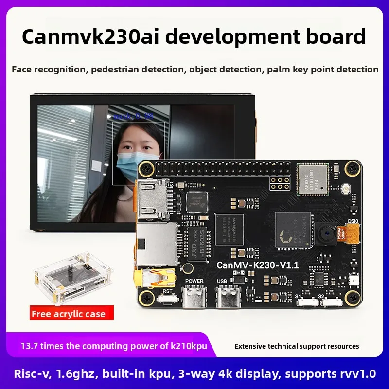 CanMV K230 AI Rapid Development Board 3D Depth Sensing Recognition Module Camera Multi-Modal AI Computer Vision Embedded Board