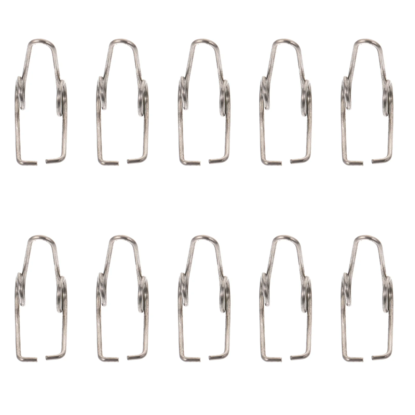 

10 Pcs Water Key Spring Trumpet Watergate Mountings Drain Clique Parts Components Springs Silver Knit