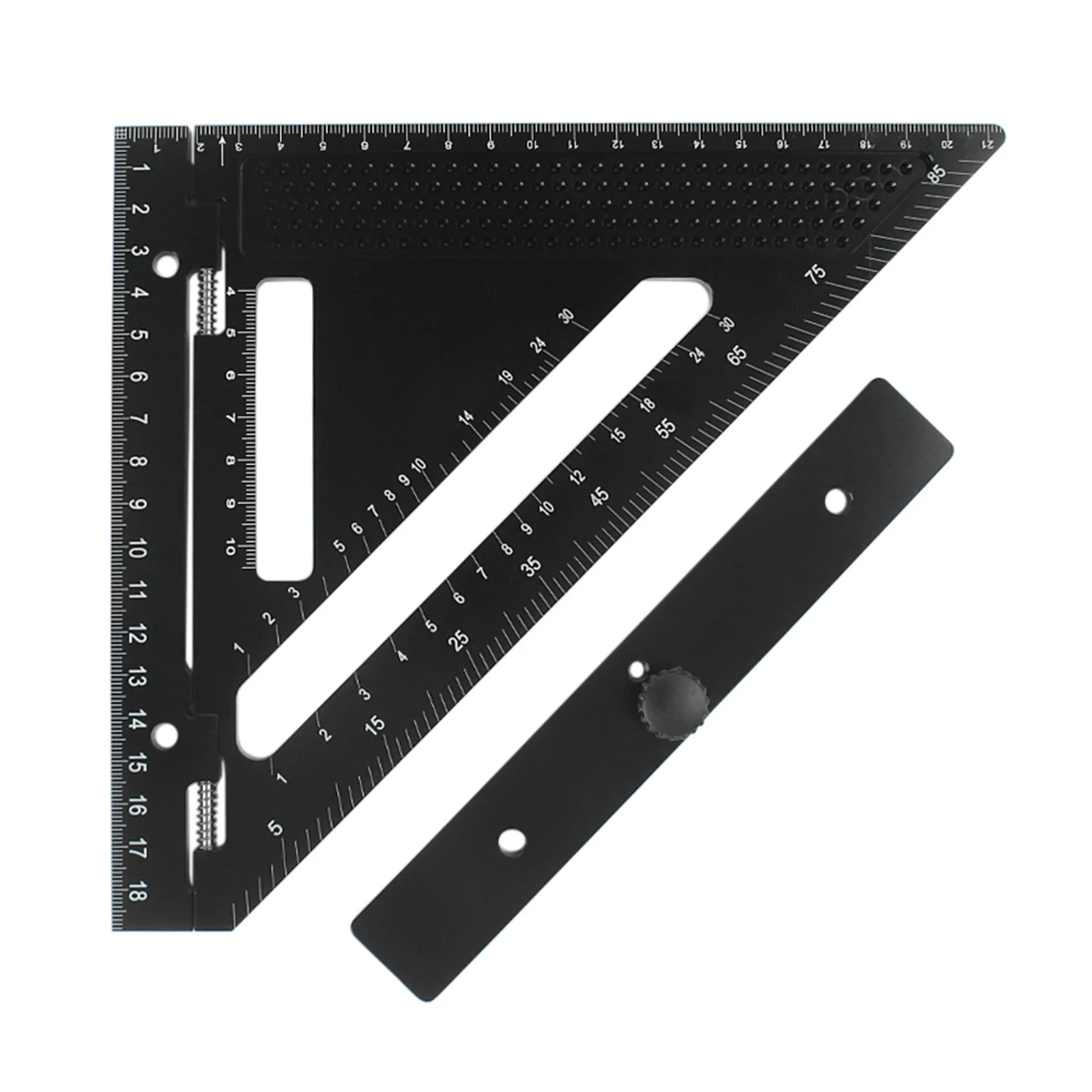 Aluminum Alloy Woodworking Square Protractor 3D Multi-Angle Measuring Ruler, Miter Triangle Ruler with Jig Block Layout Tools