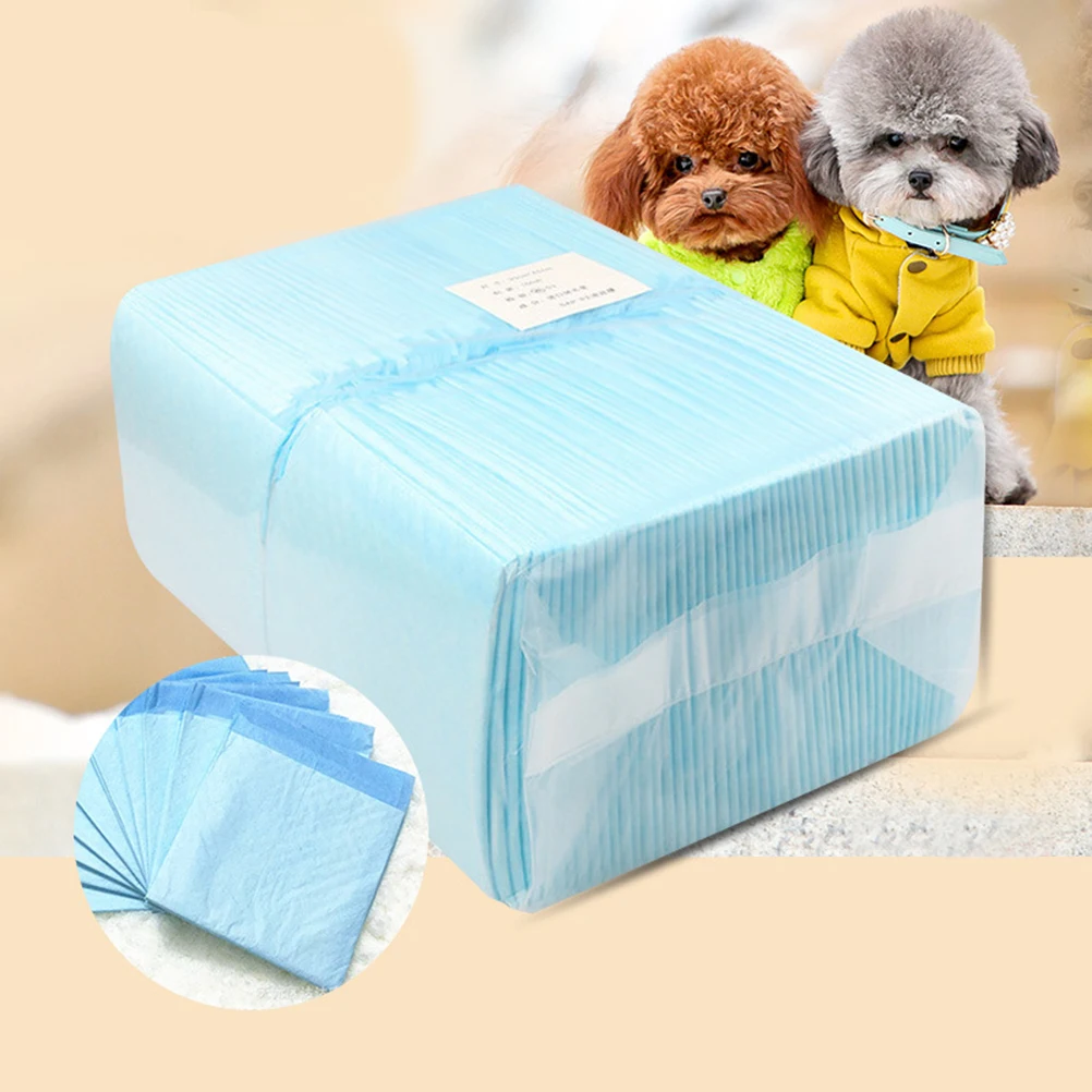

100Pcs Puppy Pads Super Absorbent Pet Training Urine Pads Antibacterial Deodorant Dog Training Pee Pad 33x45cm for Indoor