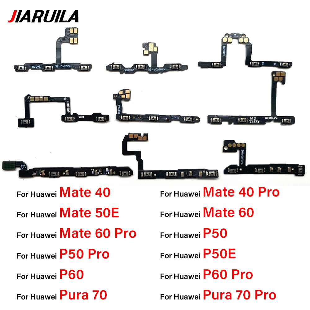

Новый для Huawei Mate 40 Pro 50E 60 60 Pro P50 Pro P50E P60 Pro 70 Pro Уключение и выключение громкости Боковая кнопка Ключ Гибкий кабель Запчасти
