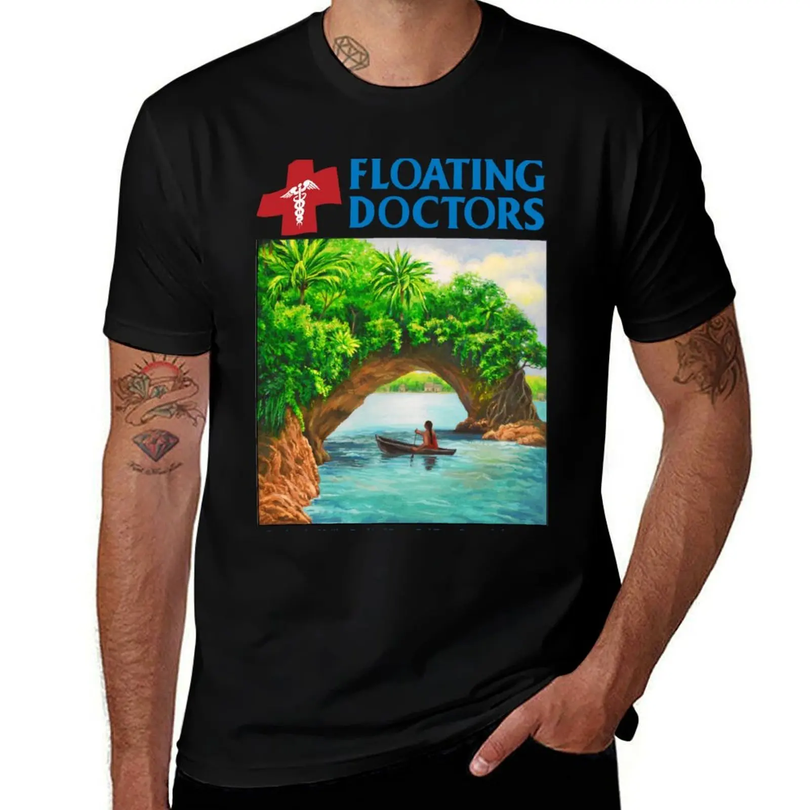 Floating Doctors Ngabe Woman Paddling Cayuco in Bocas Del Toro, Panama T-Shirt Breathable Travel T-Shirt