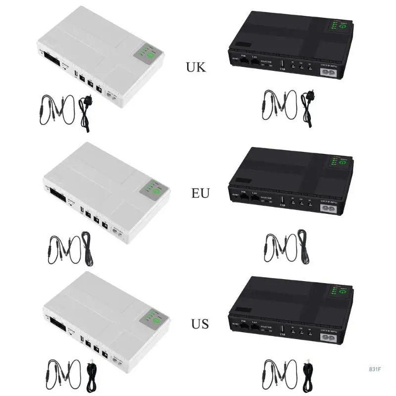 Imagem -03 - Ups 5v 9v 12v 2a Backup Fonte Alimentação Ininterrupta com Alimentação para Alto-falante Roteador Câmera Wi-fi