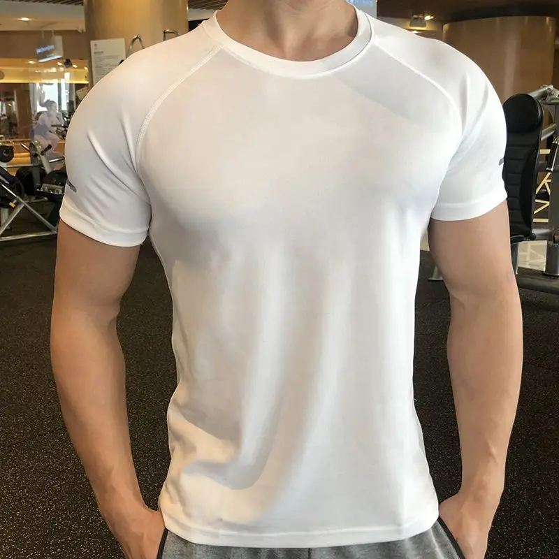 

Fitness Short-sleeved Men's Summer Basketball Running Training Quick-drying Elastic Sweat-absorbing Breathable Sports T-shirt