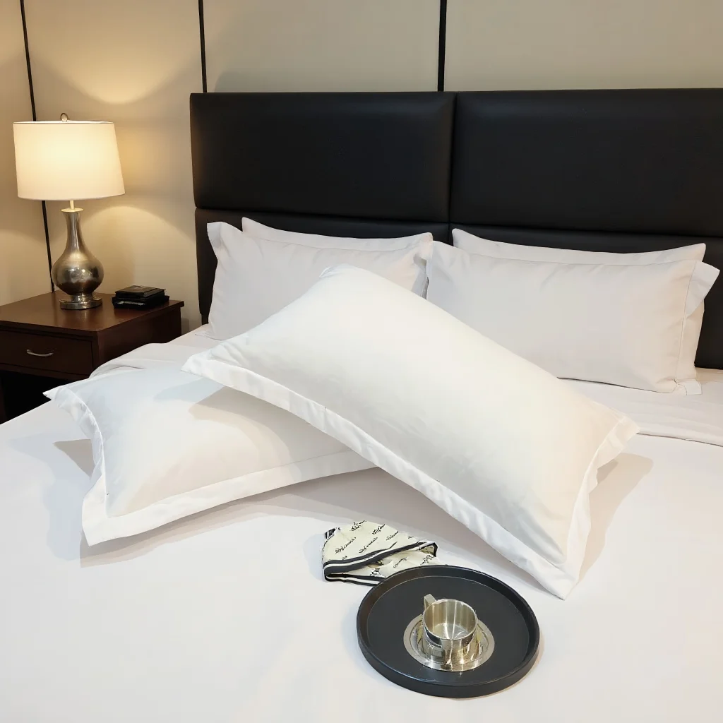 

Hotel Style Pillowcase Wide Edge Aloe Vera Cotton Thickened Soft Breathable Bedding Cover for Bed Sleeping Cushion Plain Set