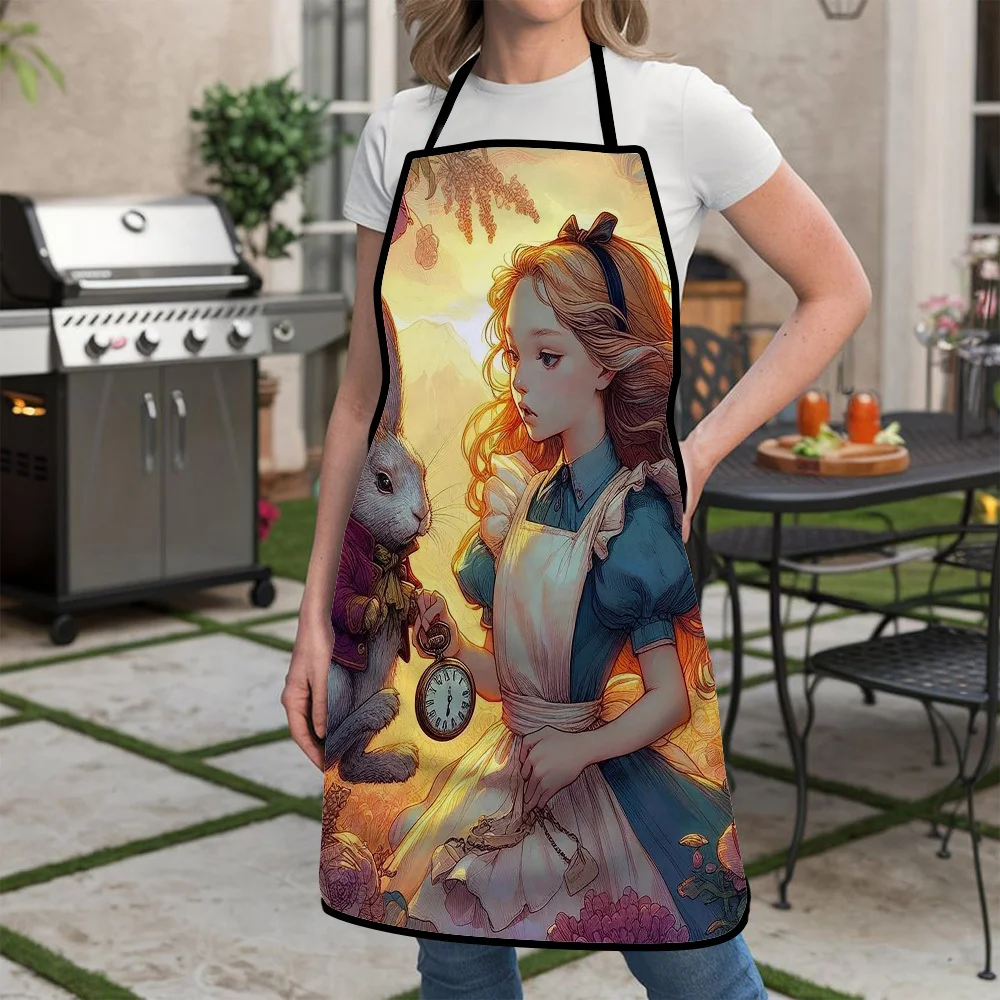 Grembiule Disney Alice nel Paese delle Meraviglie da 1 pezzo, perfetto per l'artigianato, la cottura, la pittura, la cucina e la pulizia della casa, le forniture da cucina