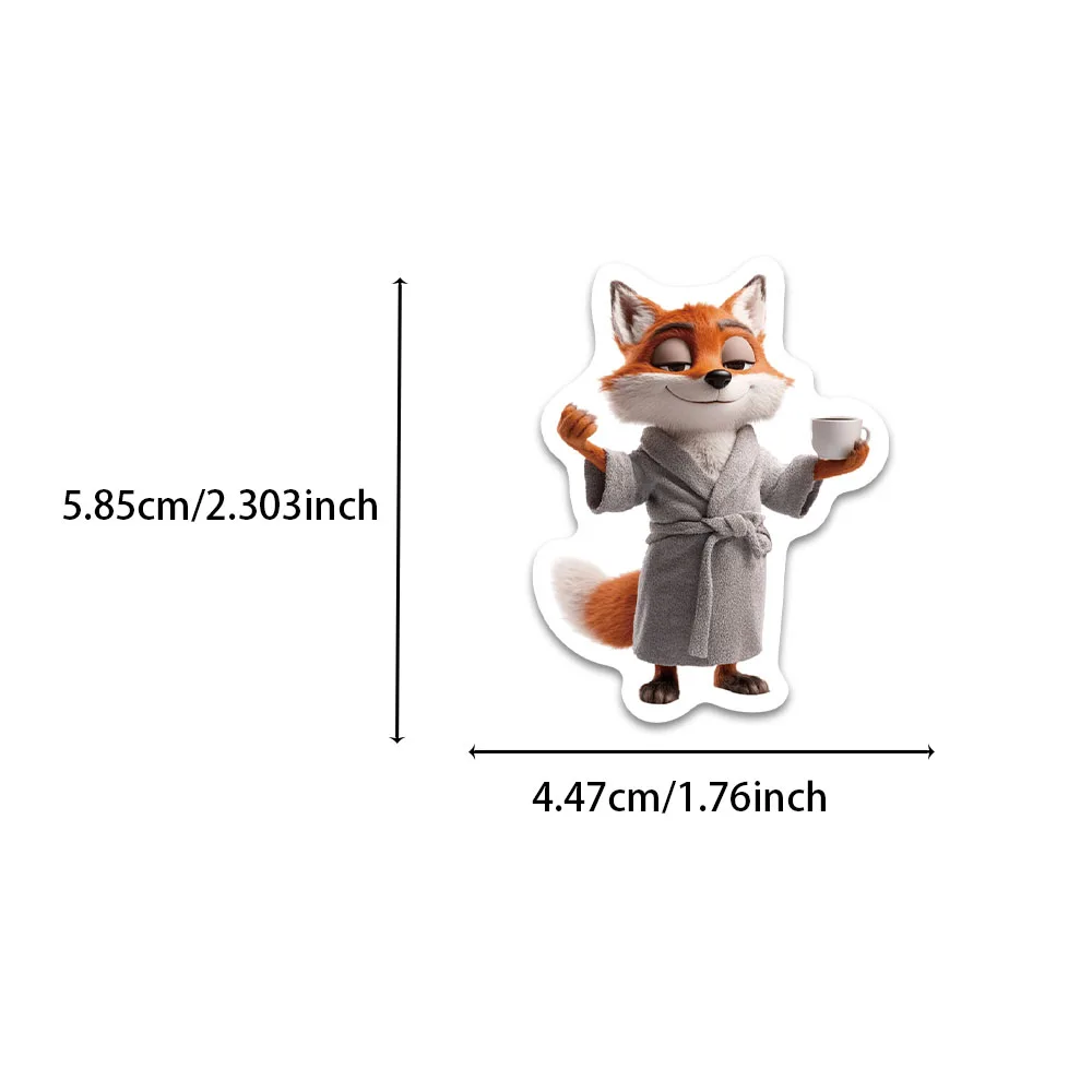 50 pçs café bebendo animais adesivos diy caso de telefone notebook copo água decoração da motocicleta adesivos à prova dwaterproof água brinquedo