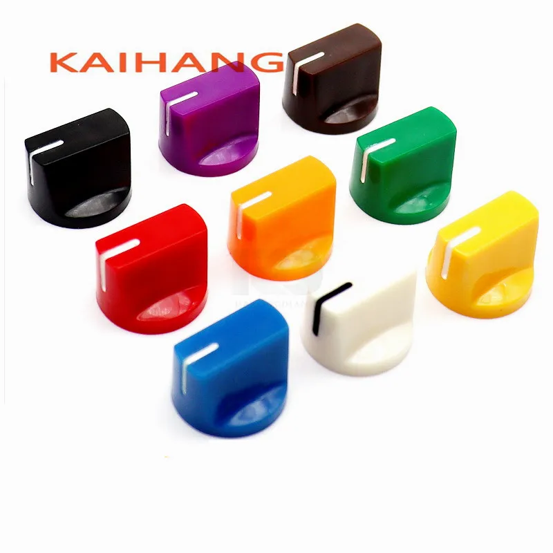 5PCS 19×14mm Plastic Knob Cap Potentiometer Knob Panel Operation Adjustment Cap Top Screw Knob Aperture 6.4MM