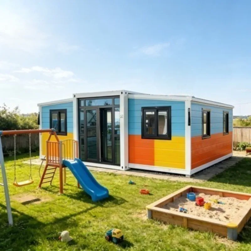20ft 40ft Double Wing Foldable Container House Expandable Granny Flat Prefabricated House for Australian Market