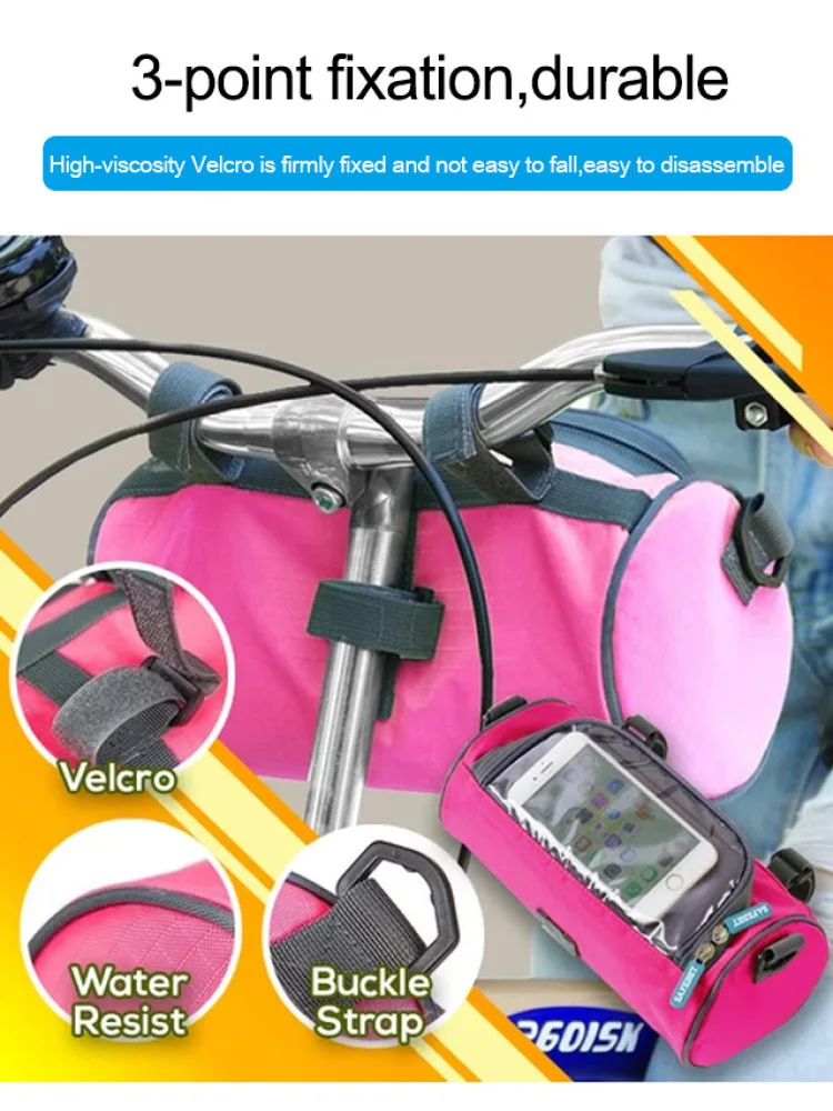 Large Bicycle Bags Handlebar Front Tube Waterproof Bike Phone Bag Touch screen Pack For Student Women Girl Accessories Cycling