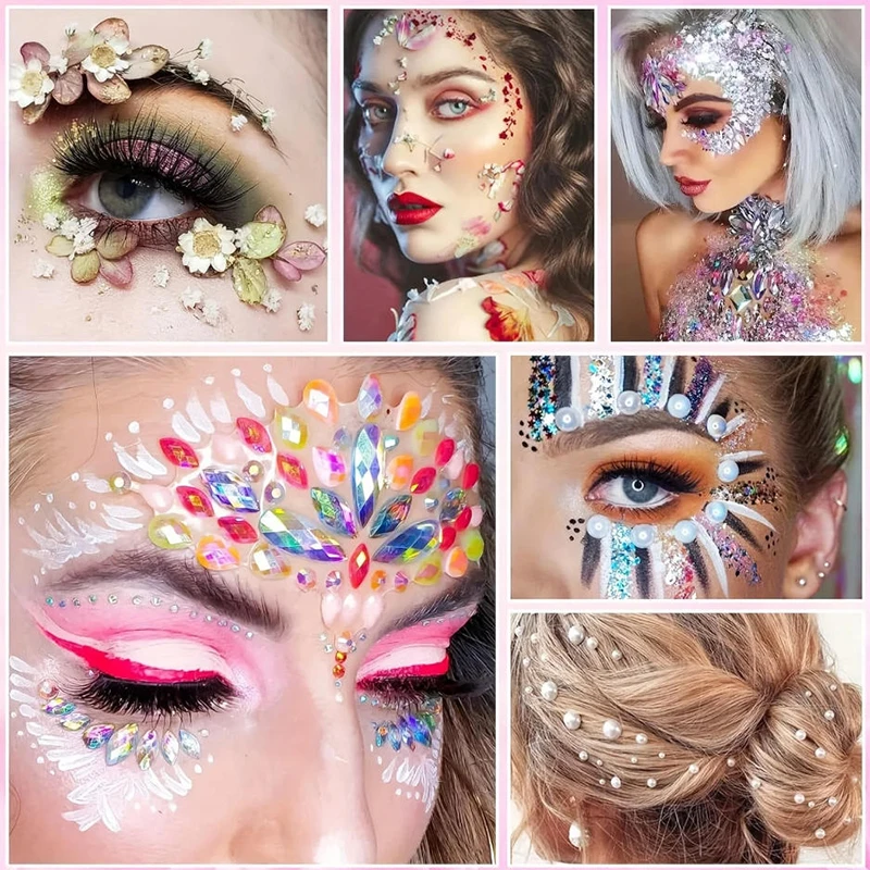 3er-Pack flüssiger Körperbemalungskleber, multifunktionale, wasserfeste, schweißfeste, langlebige Glitzergrundierung für funkelnde Tattoos